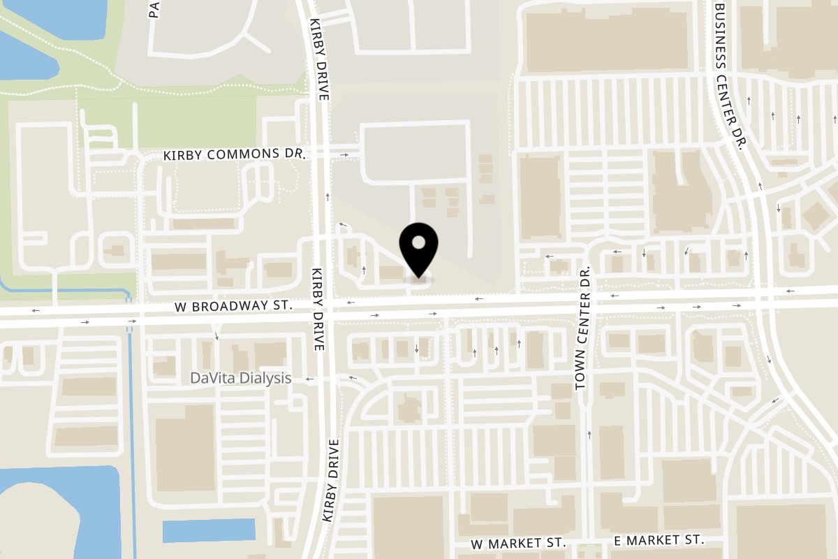 Map showing the location of Whales Fish & Chicken Pearland on 11401 W Broadway St in Pearland
